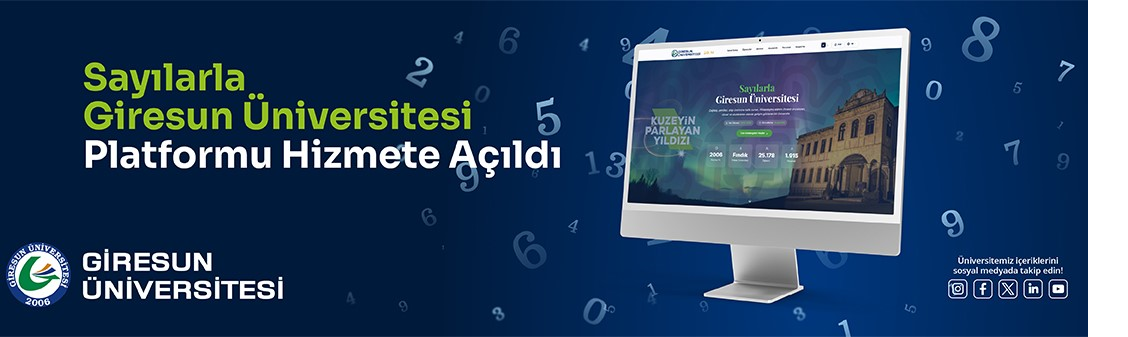 Sayılarla Giresun Üniversitesi